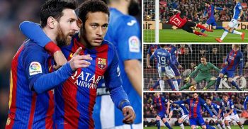 মেসির জোড়া গোলে বার্সার জয়