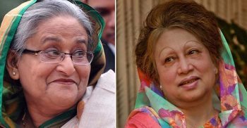 বিরক্ত হলেন খালেদা, গান ধরলেন হাসিনা
