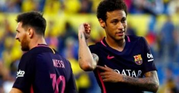 নেইমারের হ্যাটট্রিকে শীর্ষেই বার্সা