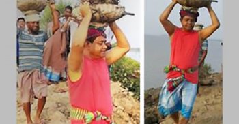 আবারও মাথায় মাটির ঝুড়ি তুলে নিলেন এমপি জগলুল