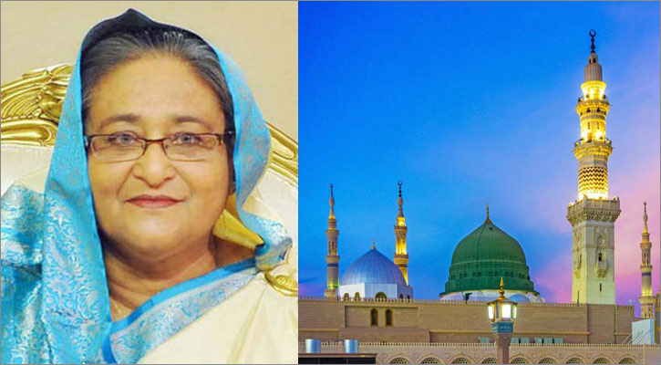 মহানবীর রওজা জিয়ারতে মদিনা পৌঁছেছেন প্রধানমন্ত্রী