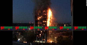 লন্ডনে বহুতল ভবনে ভয়াবহ আগুন