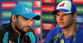 মাশরাফি তাকিয়ে সাকিবের দিকে