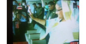 বাংলাদেশের জয় মাঠে বসে দেখলেন প্রধানমন্ত্রী