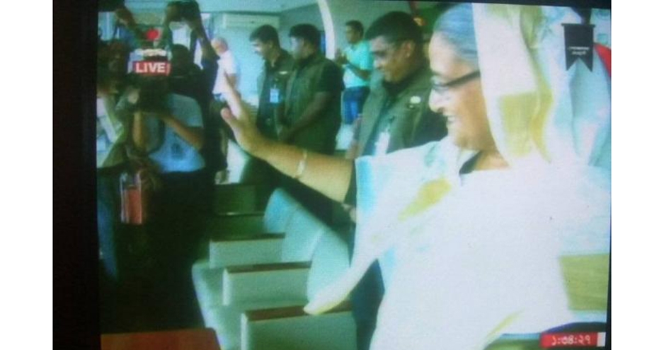 বাংলাদেশের জয় মাঠে বসে দেখলেন প্রধানমন্ত্রী