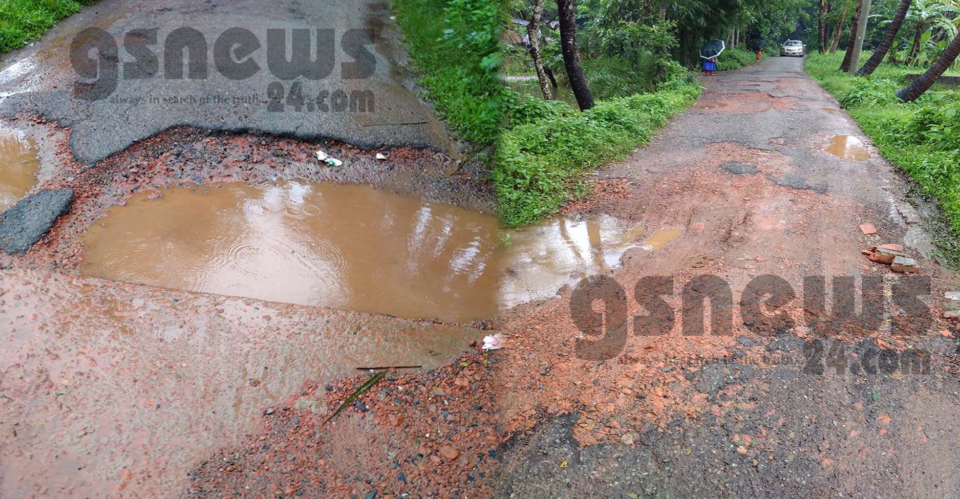 ভোর বাজার-আমির উদ্দিন মুন্সীর হাট সড়কের বেহাল দশা দুর্ভোগে যান চলাচল