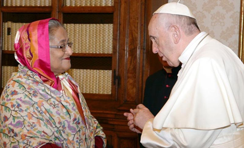 পোপের সঙ্গে প্রধানমন্ত্রীর বৈঠক