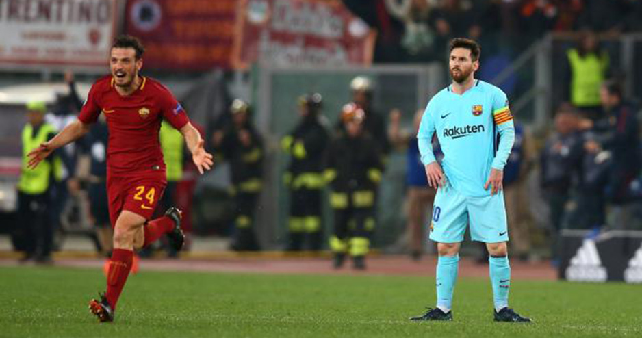 রোমার হাতে বার্সার অবিশ্বাস্য বিদায়