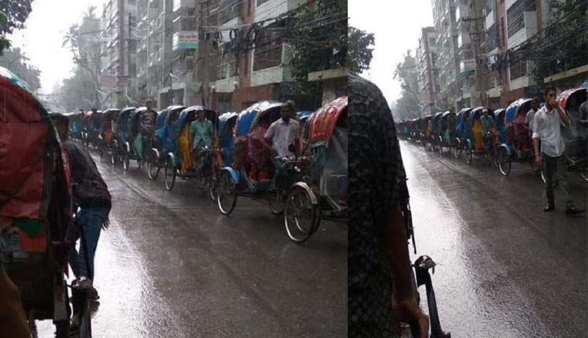 শিক্ষার্থীরা  ই করে  দিচ্ছে  রিকশার শৃঙ্খলা