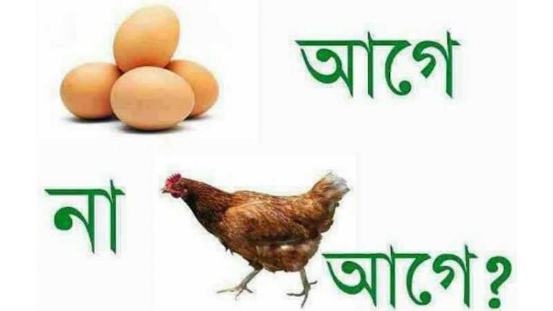 ডিম আগে না মুরগি আগে?