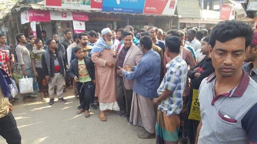 কালিগঞ্জের বিষ্ণুপুরে জগলুল হায়দারের নৌকা প্রতীকের জনসভা