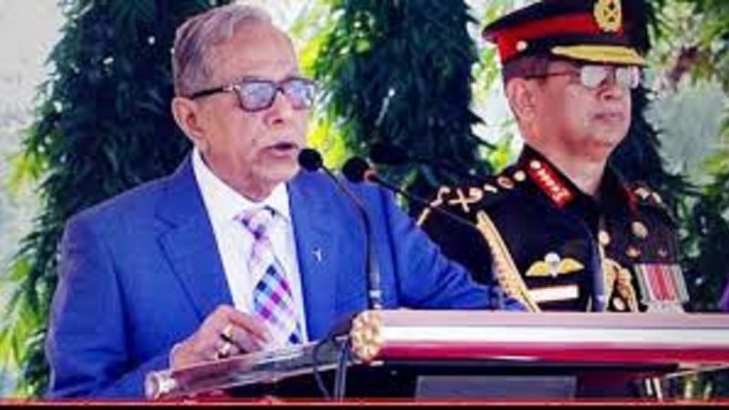 সেনাবাহিনী দেশের আস্থা ও গর্বের প্রতীক – রাষ্ট্রপতি।