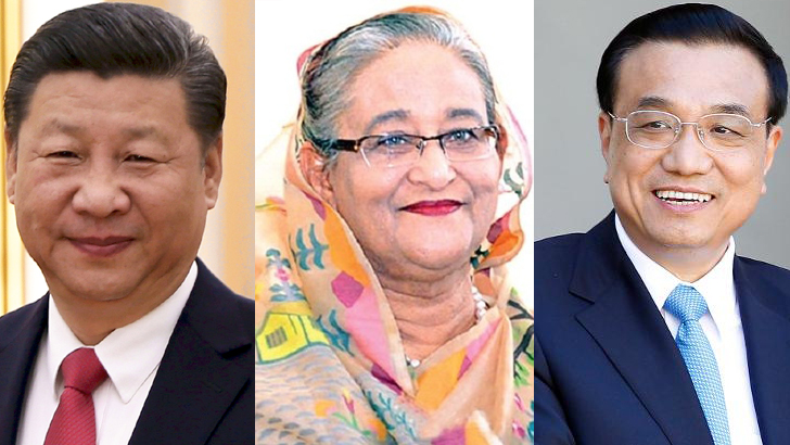 শেখ হাসিনাকে চীনা রাষ্ট্রপতি ও প্রধানমন্ত্রীর অভিনন্দন