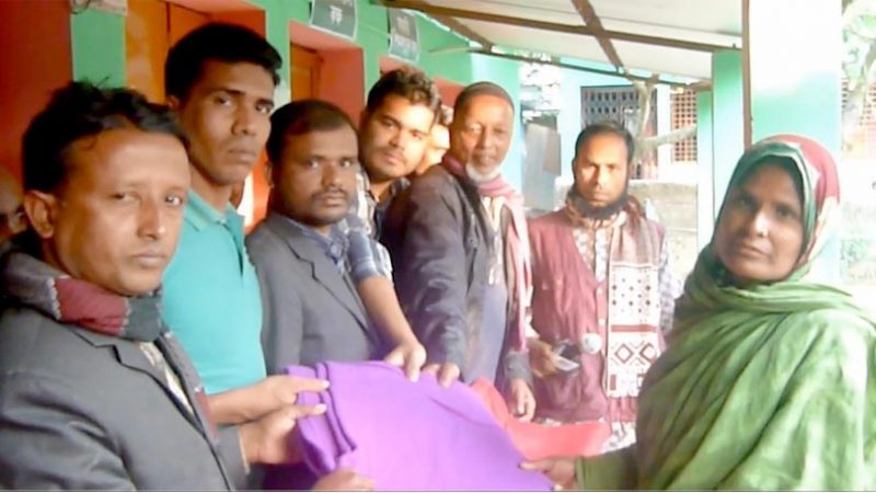 সুনামগঞ্জের বিশ্বম্ভরপুরে আমরিয়া বিদ্যালয় মাঠে শতাধিক অসহায় মানুষের মাঝে শীতবস্ত্র বিতরণ