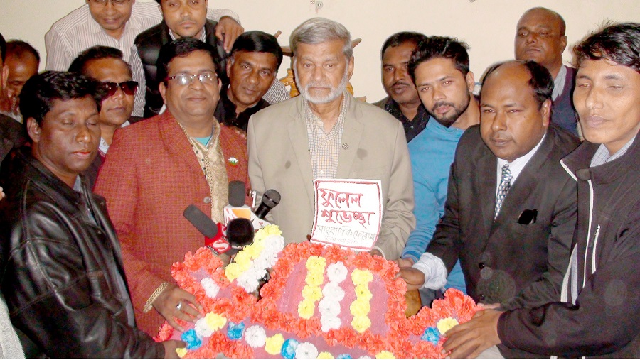 সুনামগঞ্জে পরিকল্পনামন্ত্রী এম এ মান্নানকে সংবর্ধনা