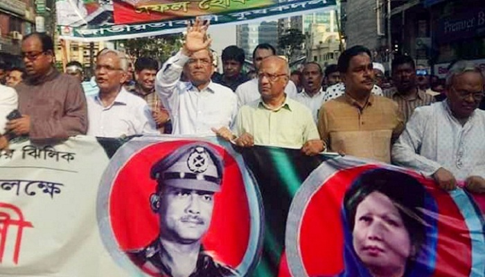 রাজধানীতে বিএনপির বিশাল শোডাউন