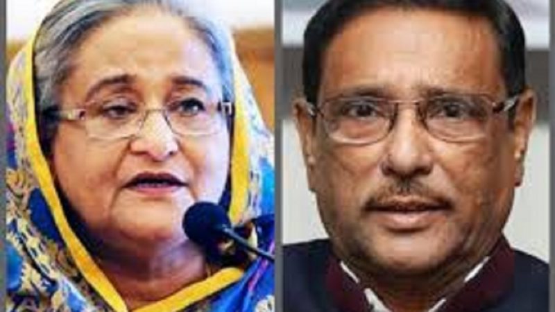 ওবায়দুল কাদেরকে দেখতে হাসপাতালে প্রধানমন্ত্রী