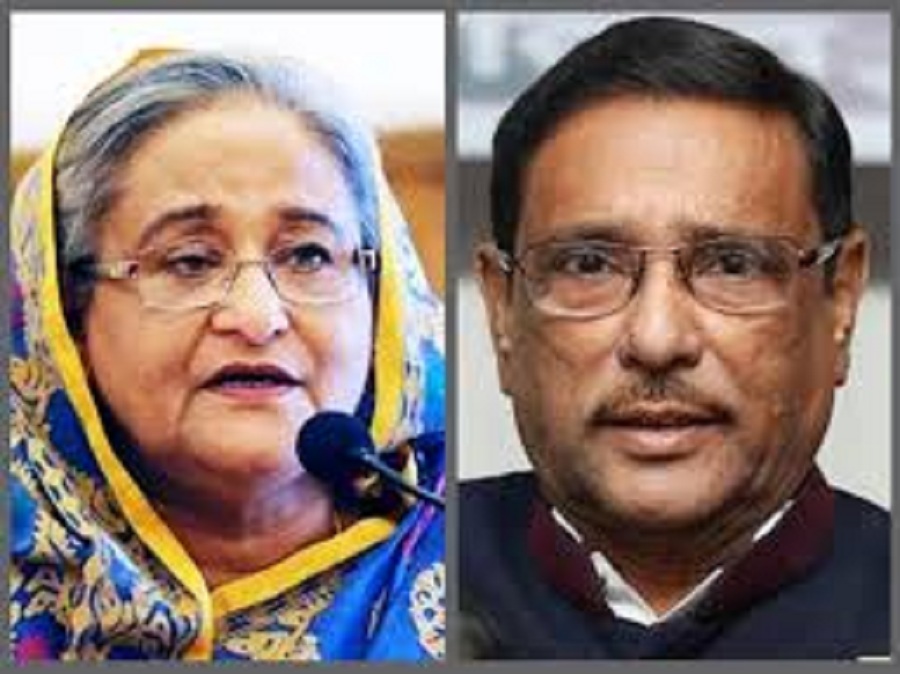 ওবায়দুল কাদেরকে দেখতে হাসপাতালে প্রধানমন্ত্রী