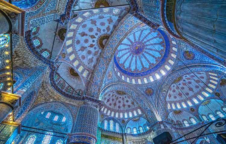 দ্যা ব্লু মসজিদ। মন ভোলানো কারুকাজ ও অলংকরণের এ মসজিদটি তুরস্কে অবস্থিত।