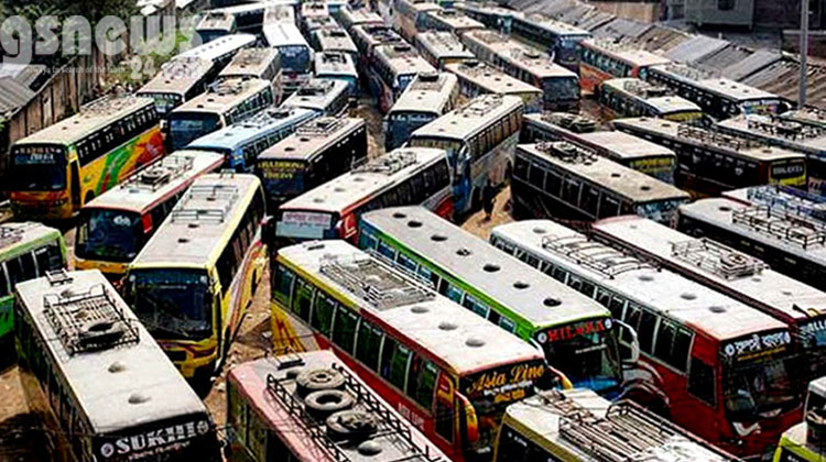 সারা দেশে গণপরিবহন চলাচল বন্ধ ঘোষণা