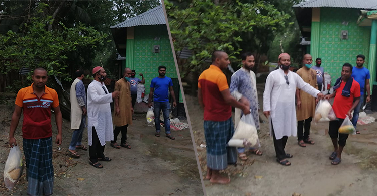 সোনাগাজীর নুরজাহান সমাজ কল্যাণ সোসাইটি’র ইফতার সামগ্রী বিতরণ